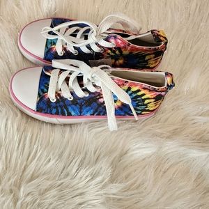 New  Girls Children's Place Tie dye high Top Canvas/Sneakers